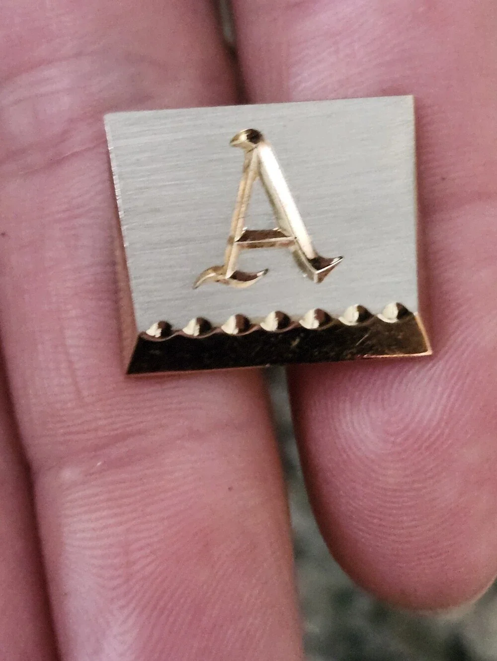 Vtg Monogram 'A' Silver-Tone Cufflinks